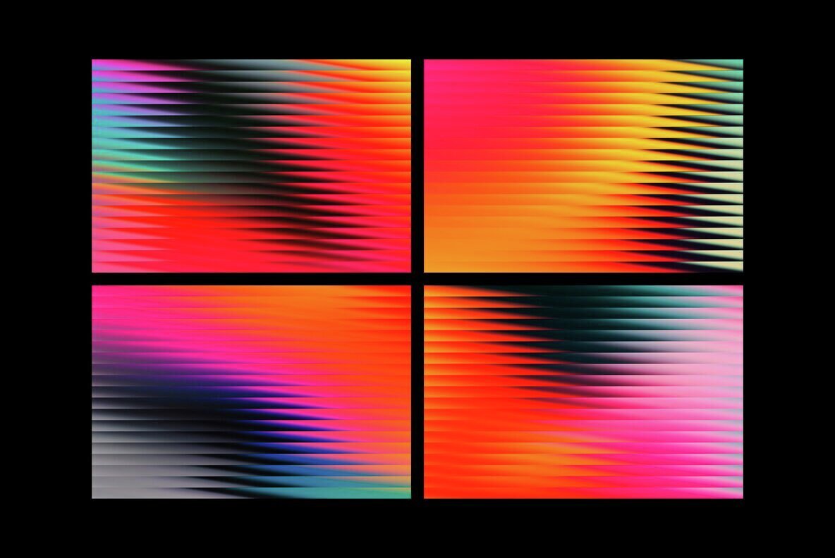 Vibrant Slatted Gradient Glass Backgrounds 2