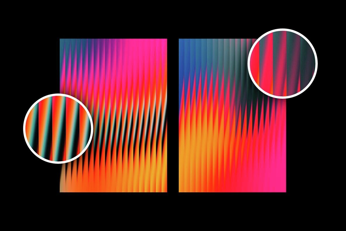 Vibrant Slatted Gradient Glass Backgrounds 3