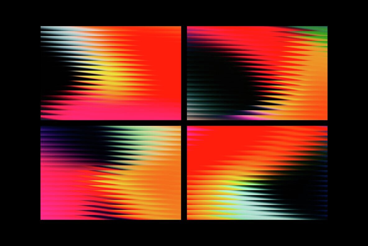 Vibrant Slatted Gradient Glass Backgrounds 4