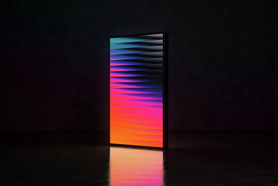 Vibrant Slatted Gradient Glass Backgrounds 5