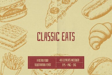 Classic Eats   Retro Illustrations