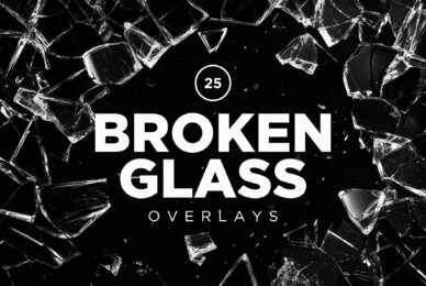 25 Broken Glass Overlays