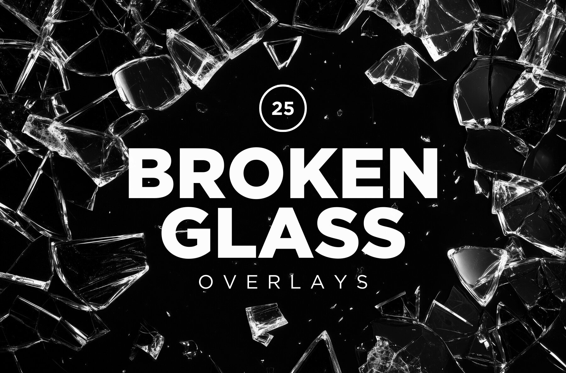 25 Broken Glass Overlays 1