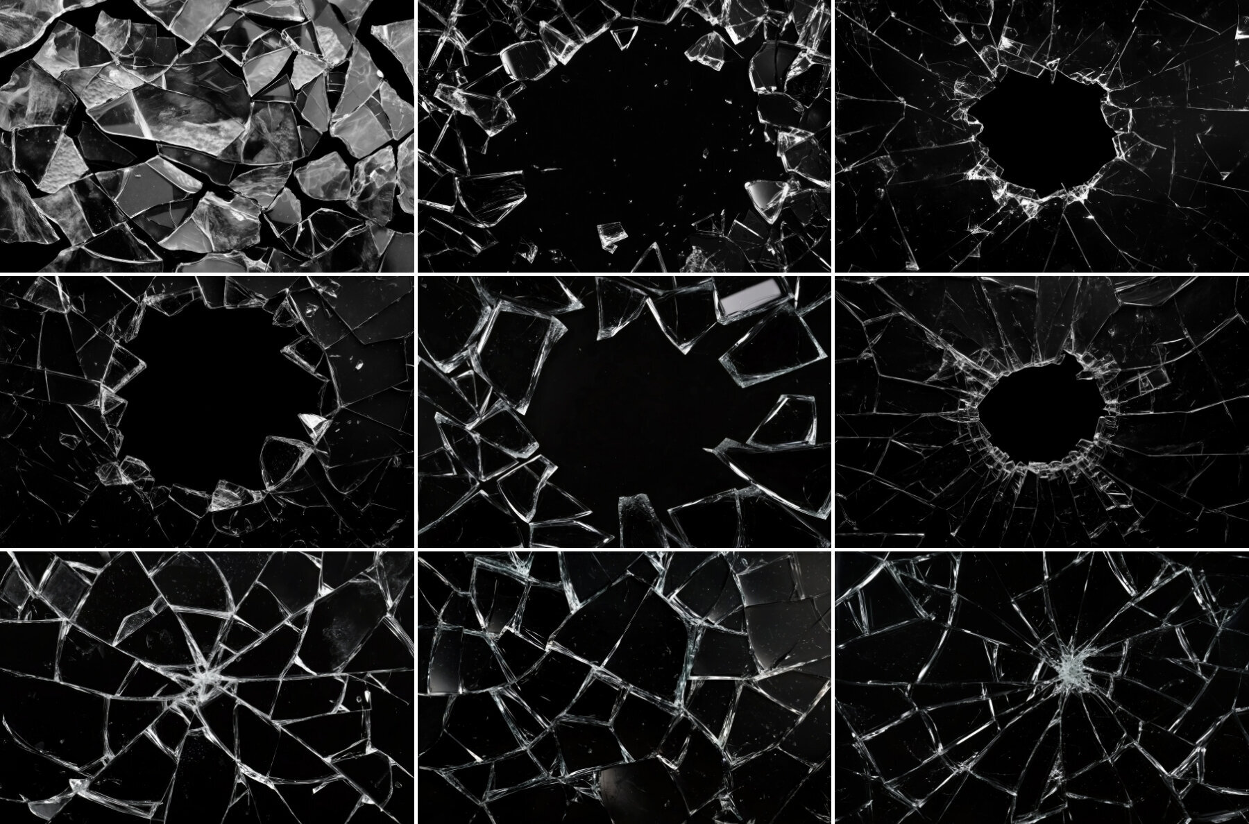25 Broken Glass Overlays 2