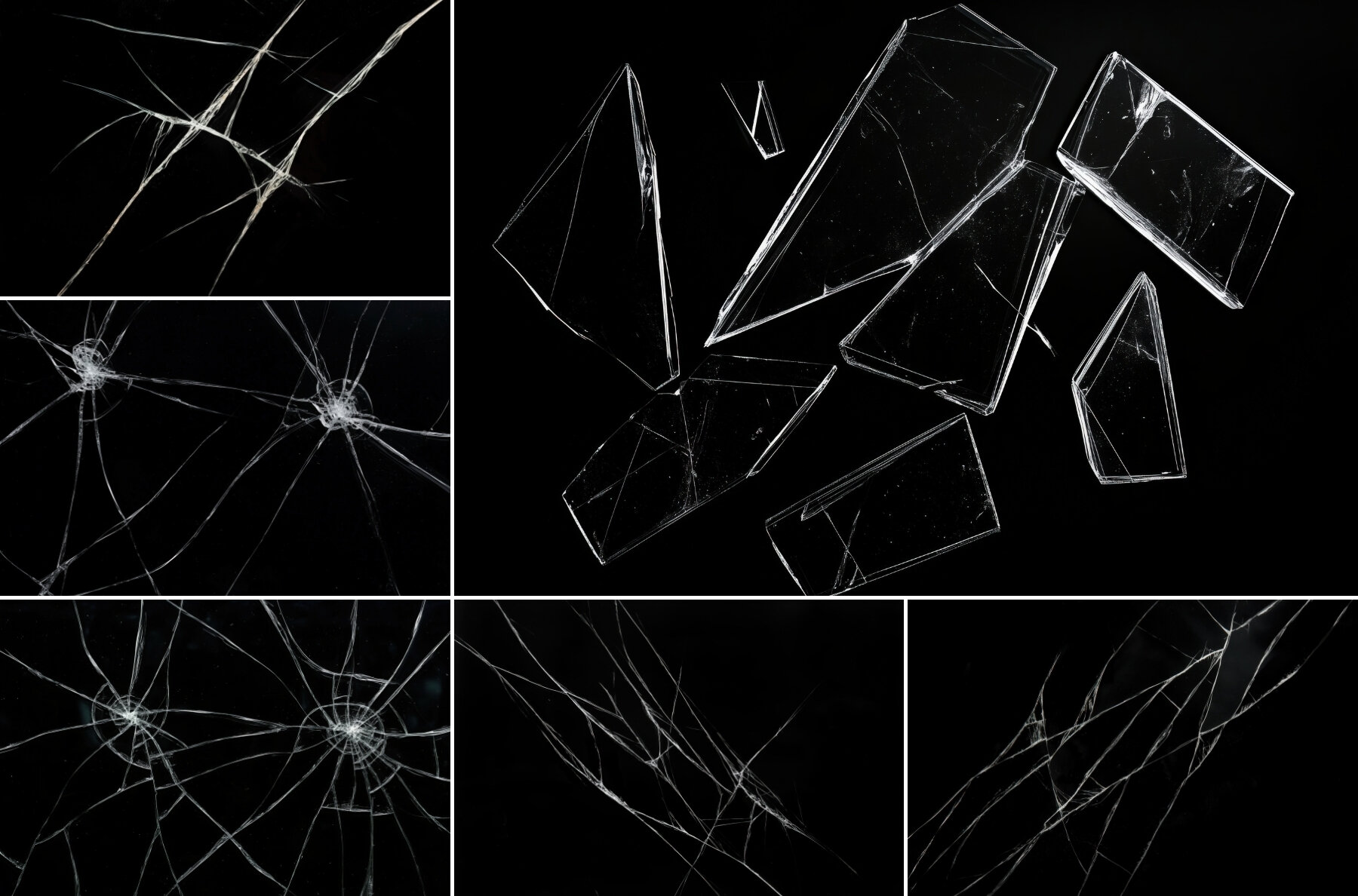 25 Broken Glass Overlays 5