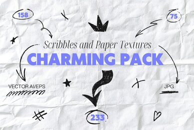 Charming Pack Scribbles and Paper Textures