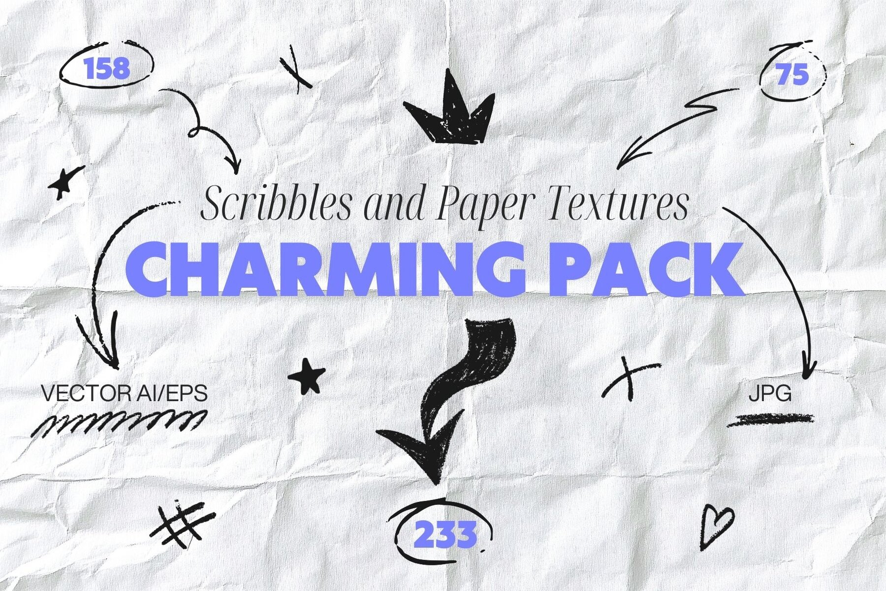Charming Pack Scribbles and Paper Textures 1