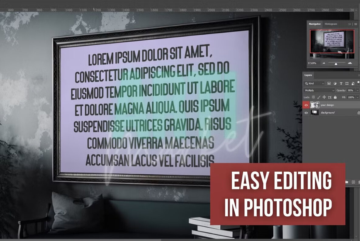 Black Gothic Frames PSD Mockups 3