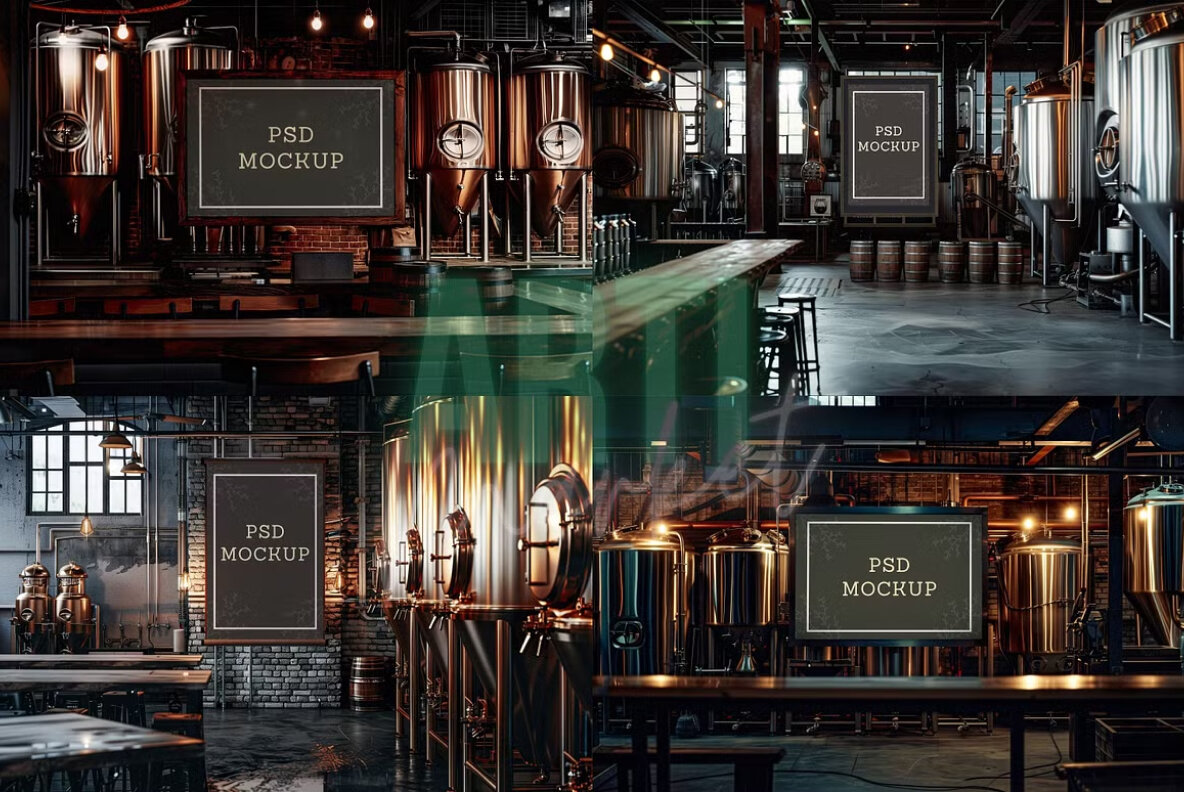 Brewery Frame Mockup Bar Frame PSD 4