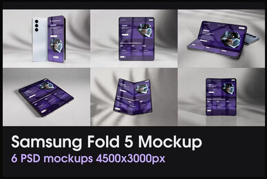 Samsung Fold 5 Mockup Phone PSD