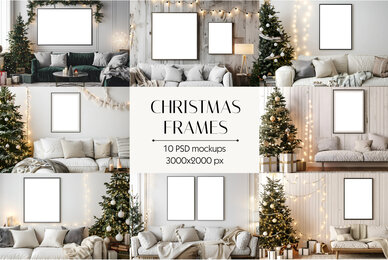 Christmas Frame PSD mockup pack