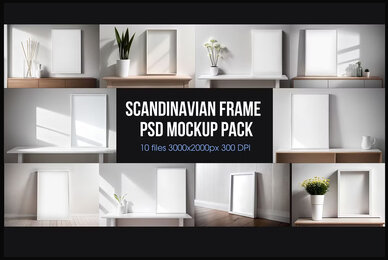 Scandinavian Frame Psd Mockup Pack