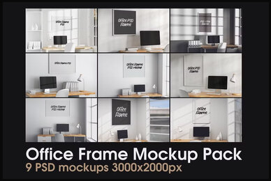 Office Frame PSD Mockup Pack