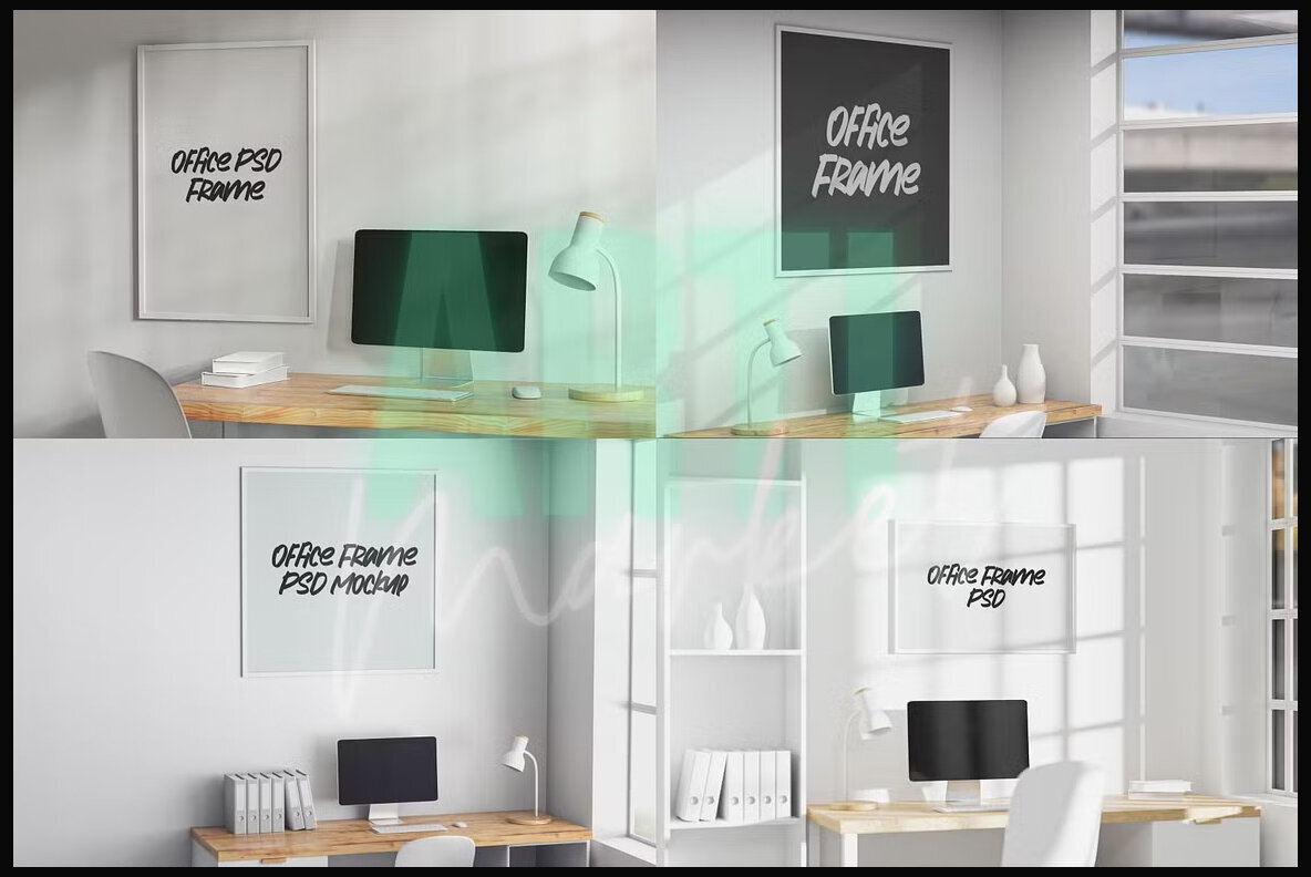 Office Frame PSD Mockup Pack 3