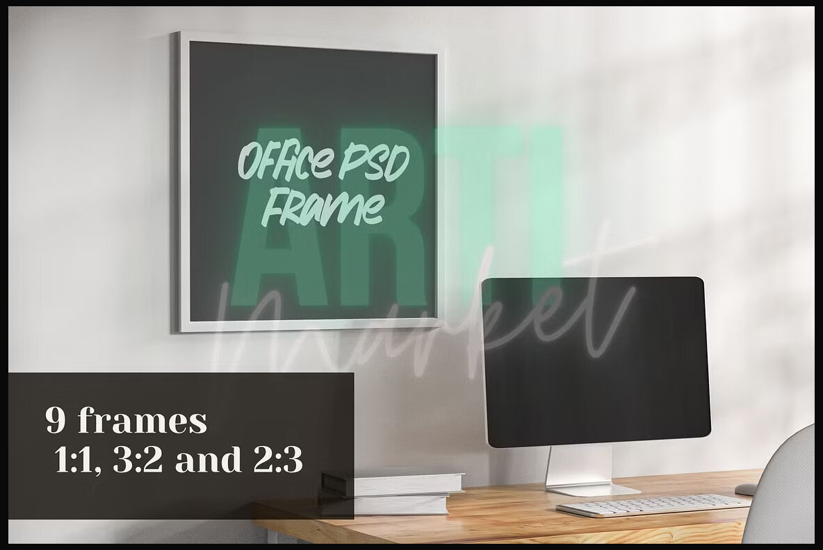 Office Frame PSD Mockup Pack 5