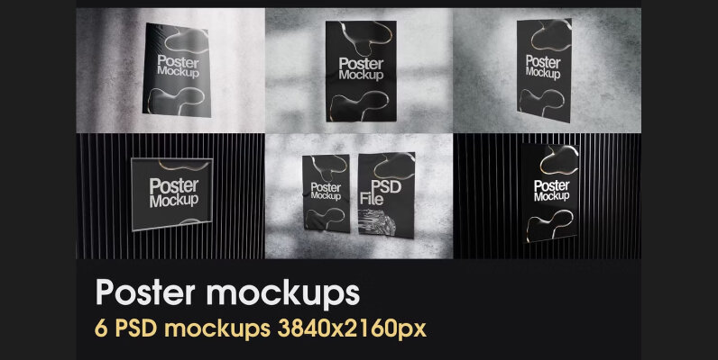Poster Scene PSD Mockup Pack