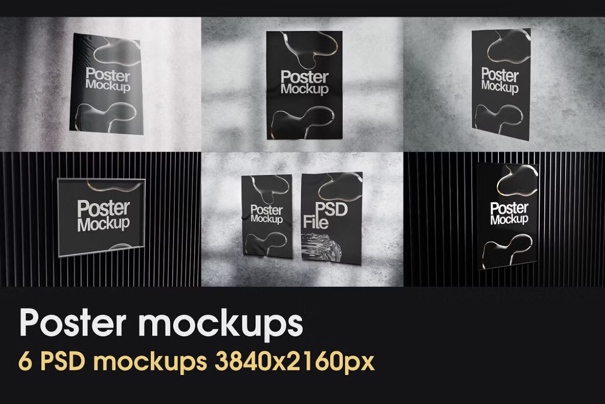 Poster Scene PSD Mockup Pack 1