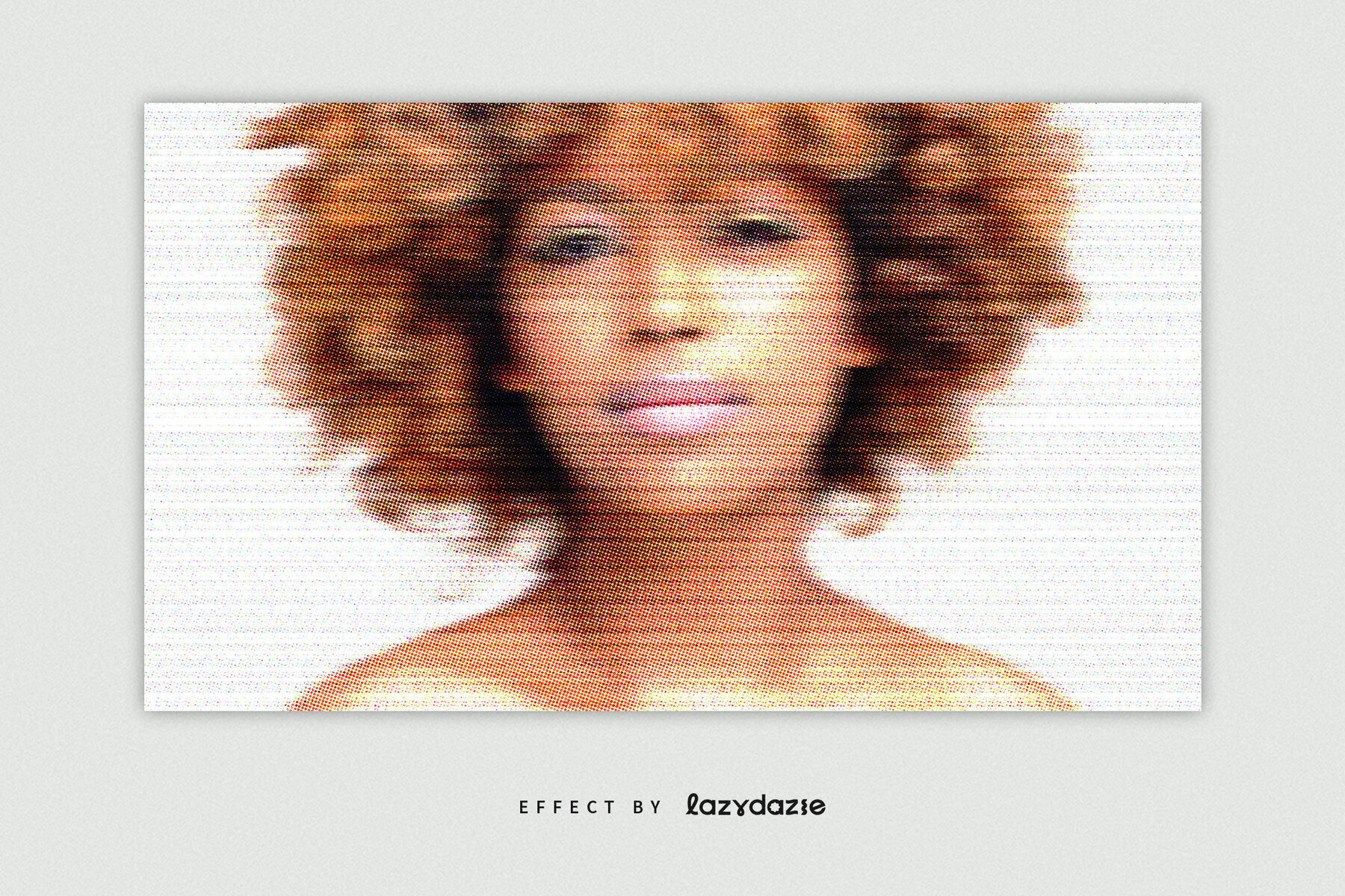 Colour Halftone Image Effect Mockup 3