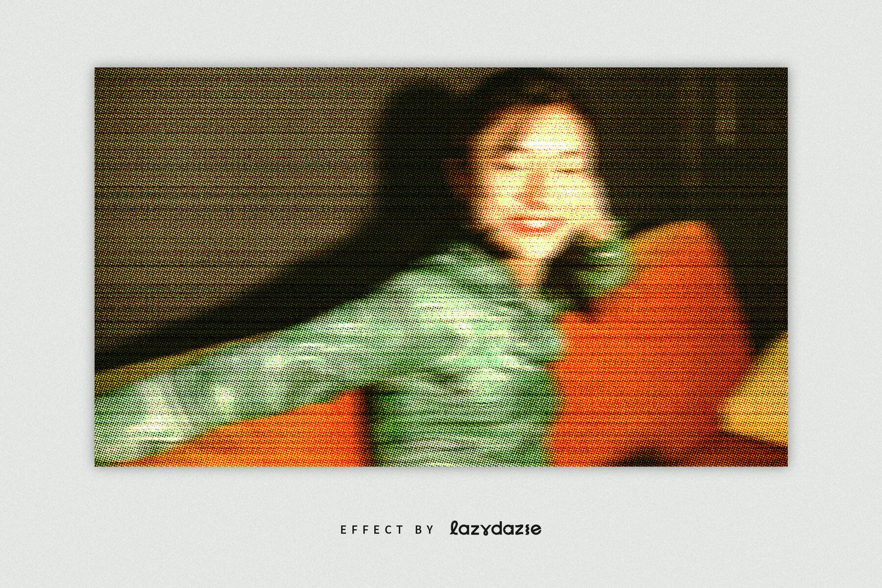 Colour Halftone Image Effect Mockup 4