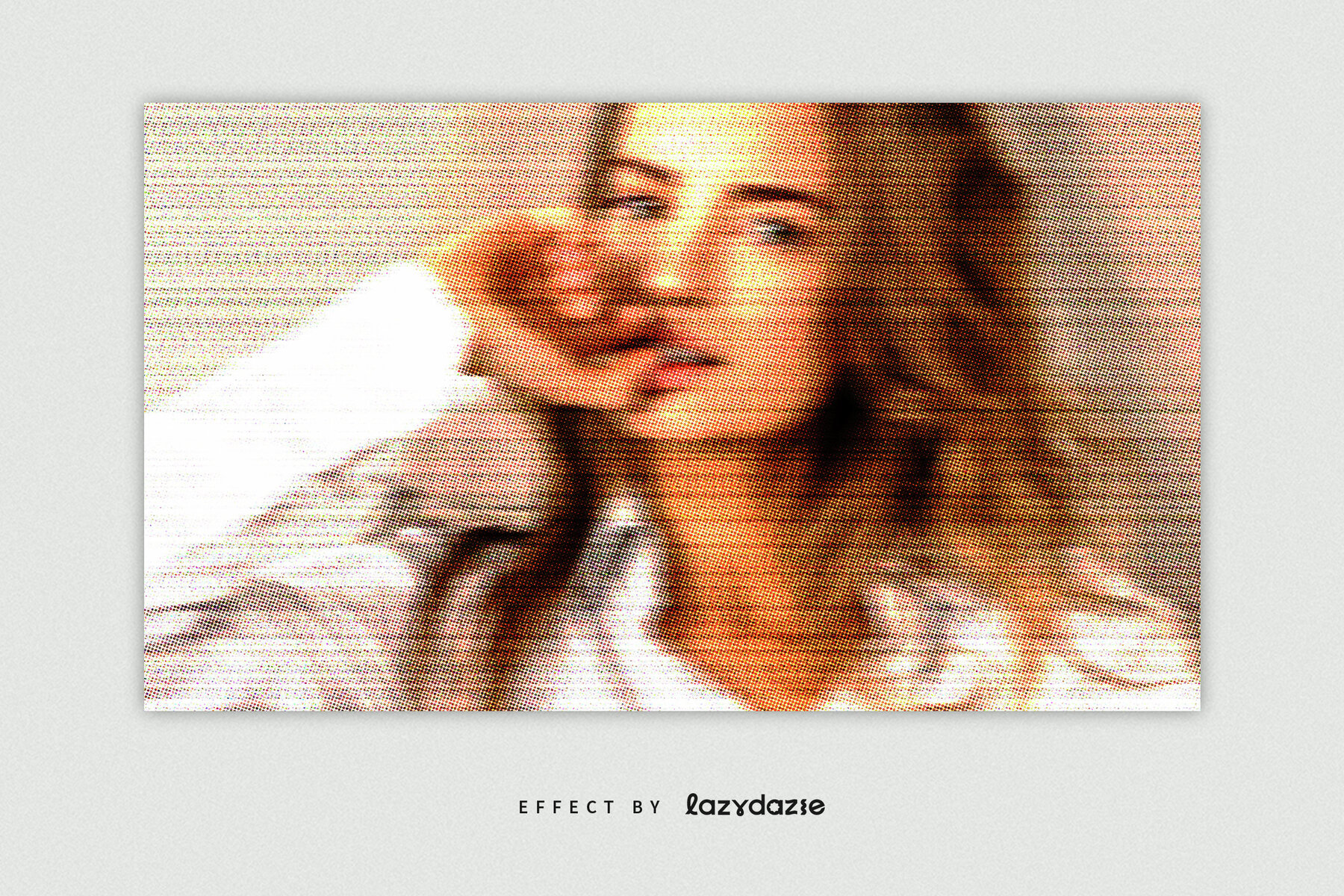 Colour Halftone Image Effect Mockup 5