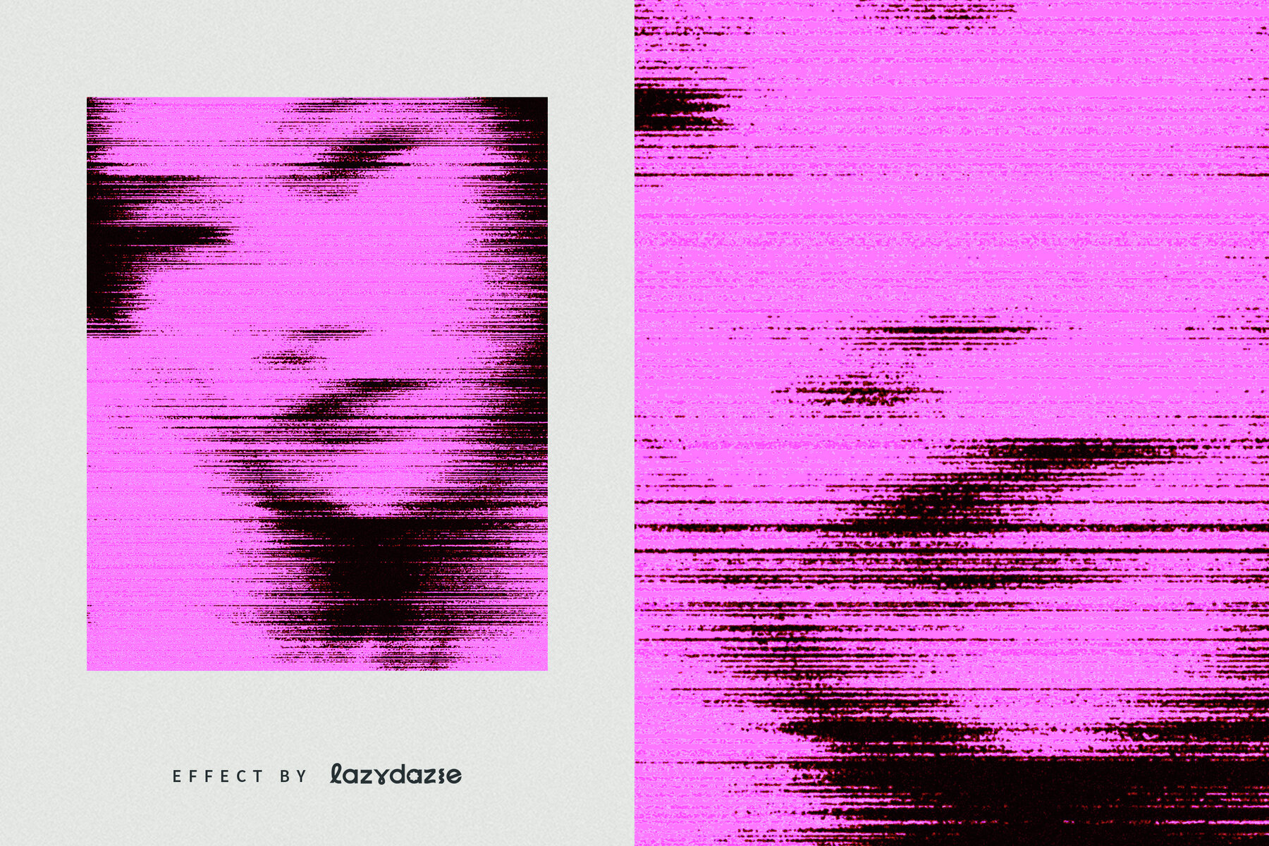 Distorted Grain Image Effect Mockup 6