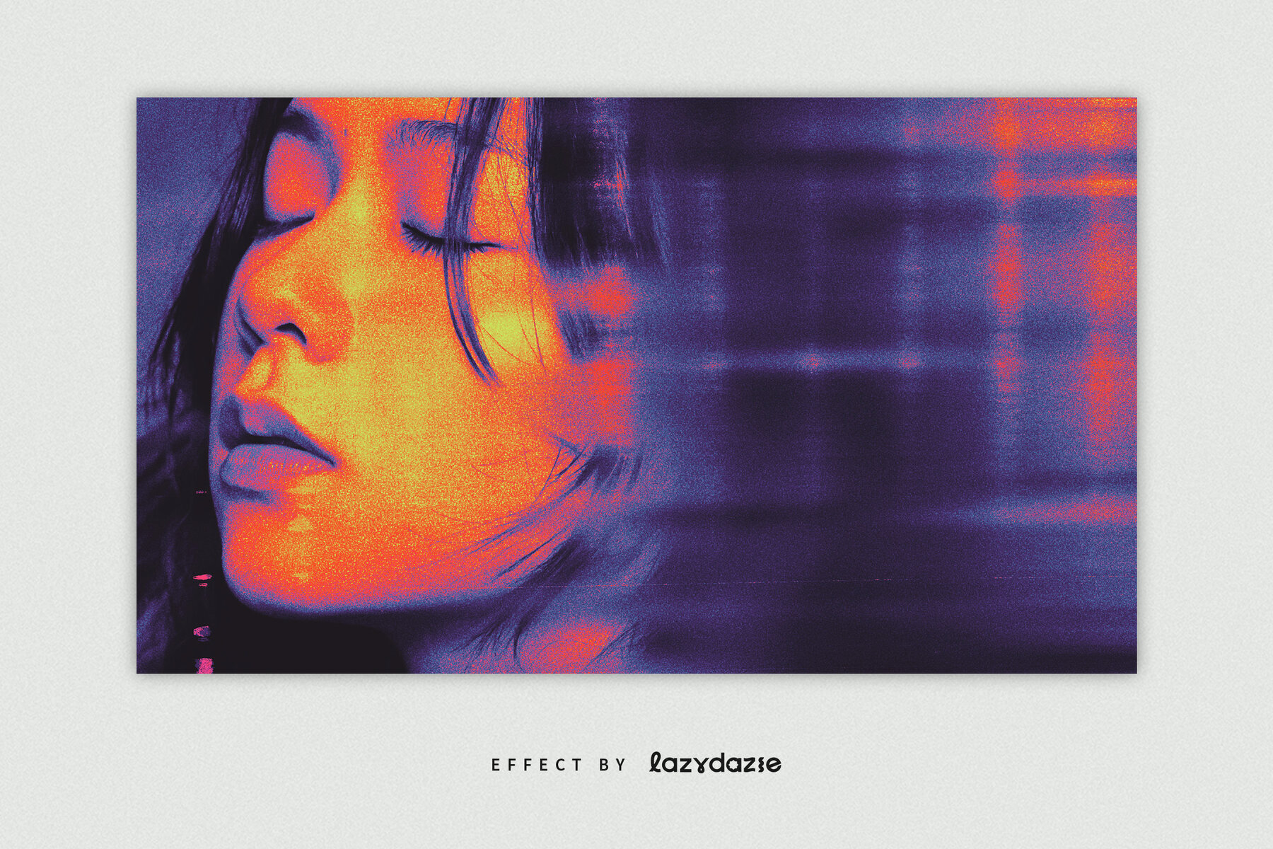 Grunge Blur Image Effect Mockup 2