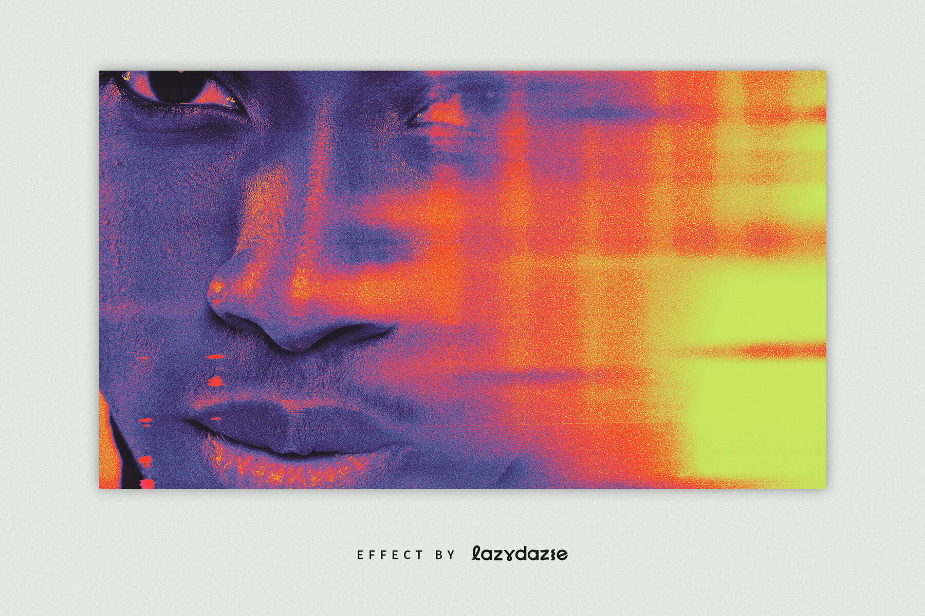 Grunge Blur Image Effect Mockup 3