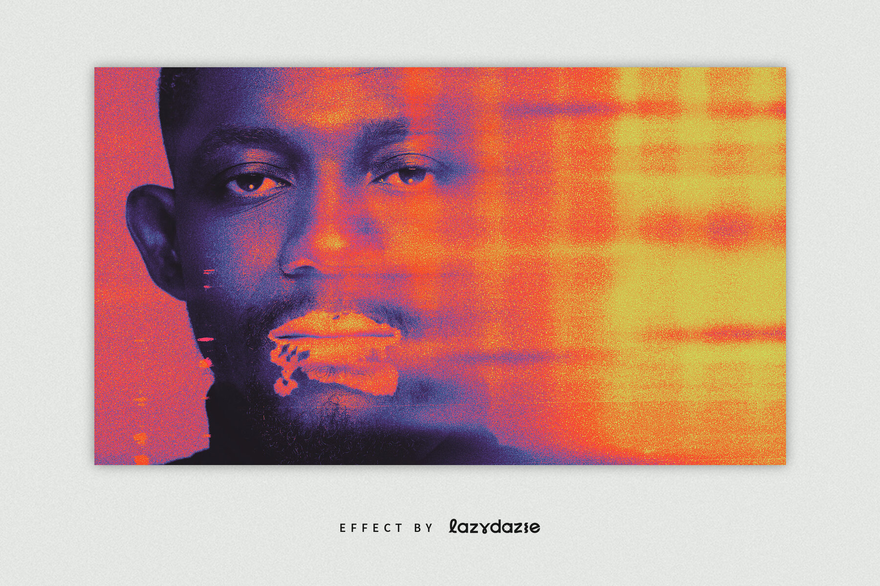 Grunge Blur Image Effect Mockup 4