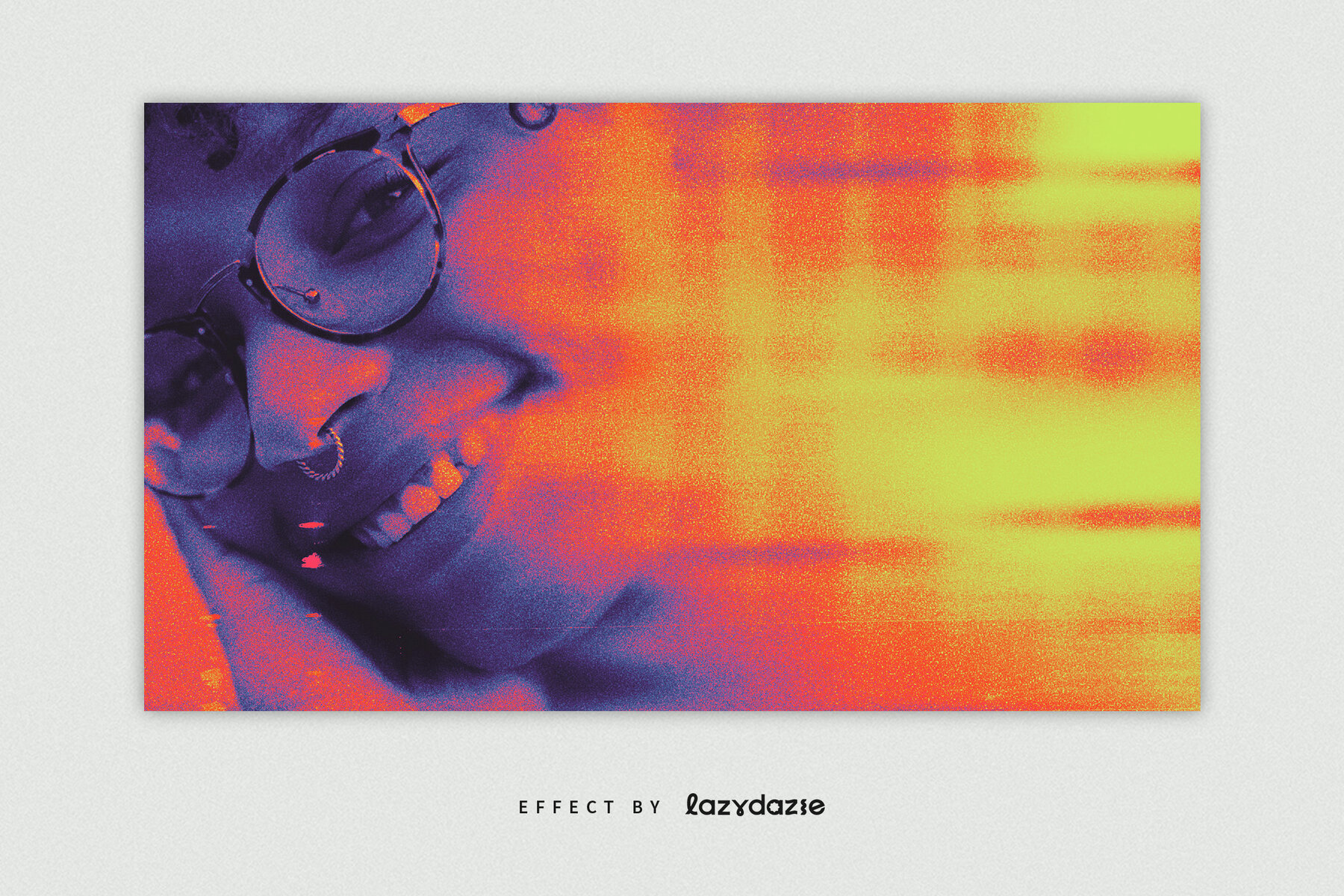 Grunge Blur Image Effect Mockup 5