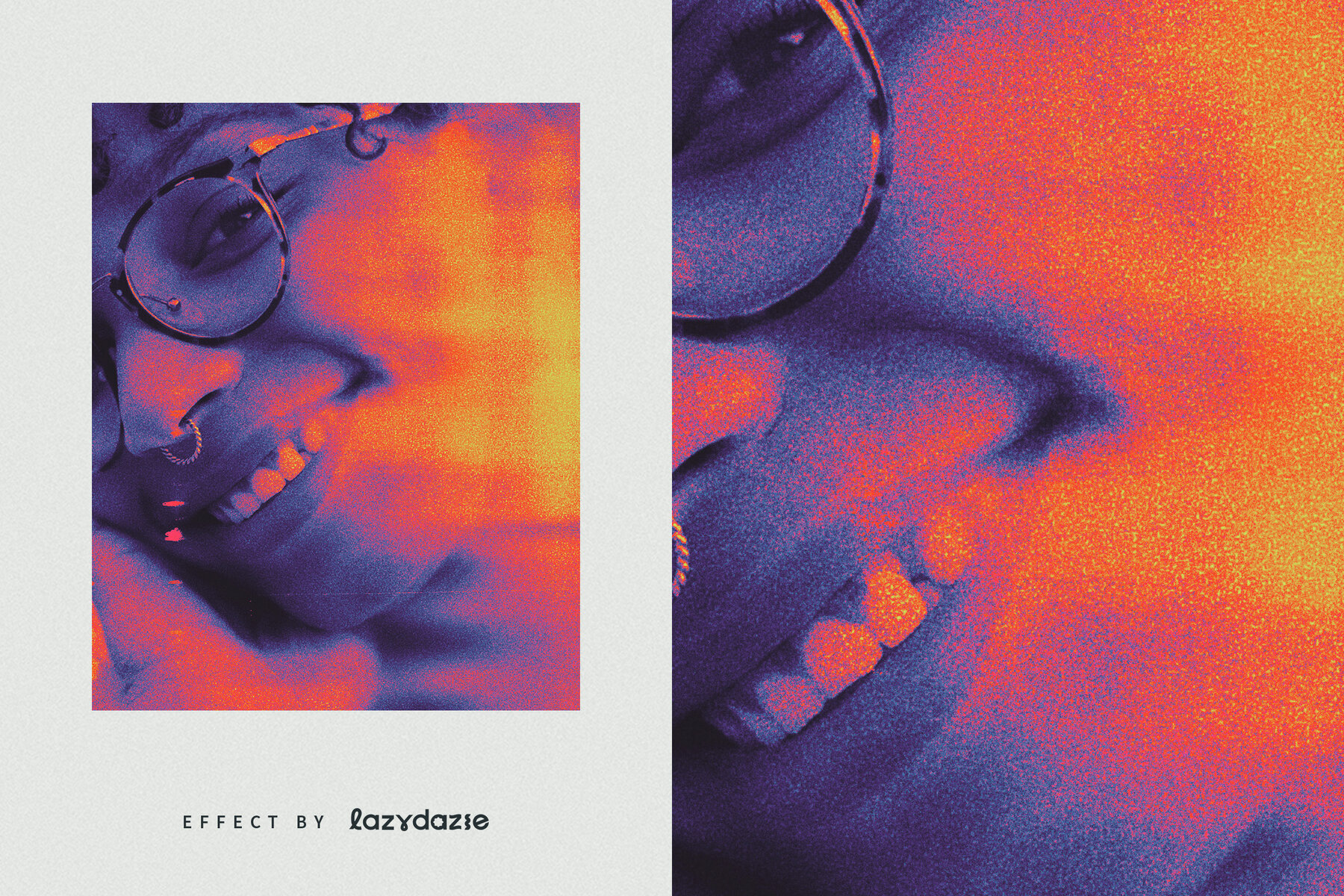 Grunge Blur Image Effect Mockup 6