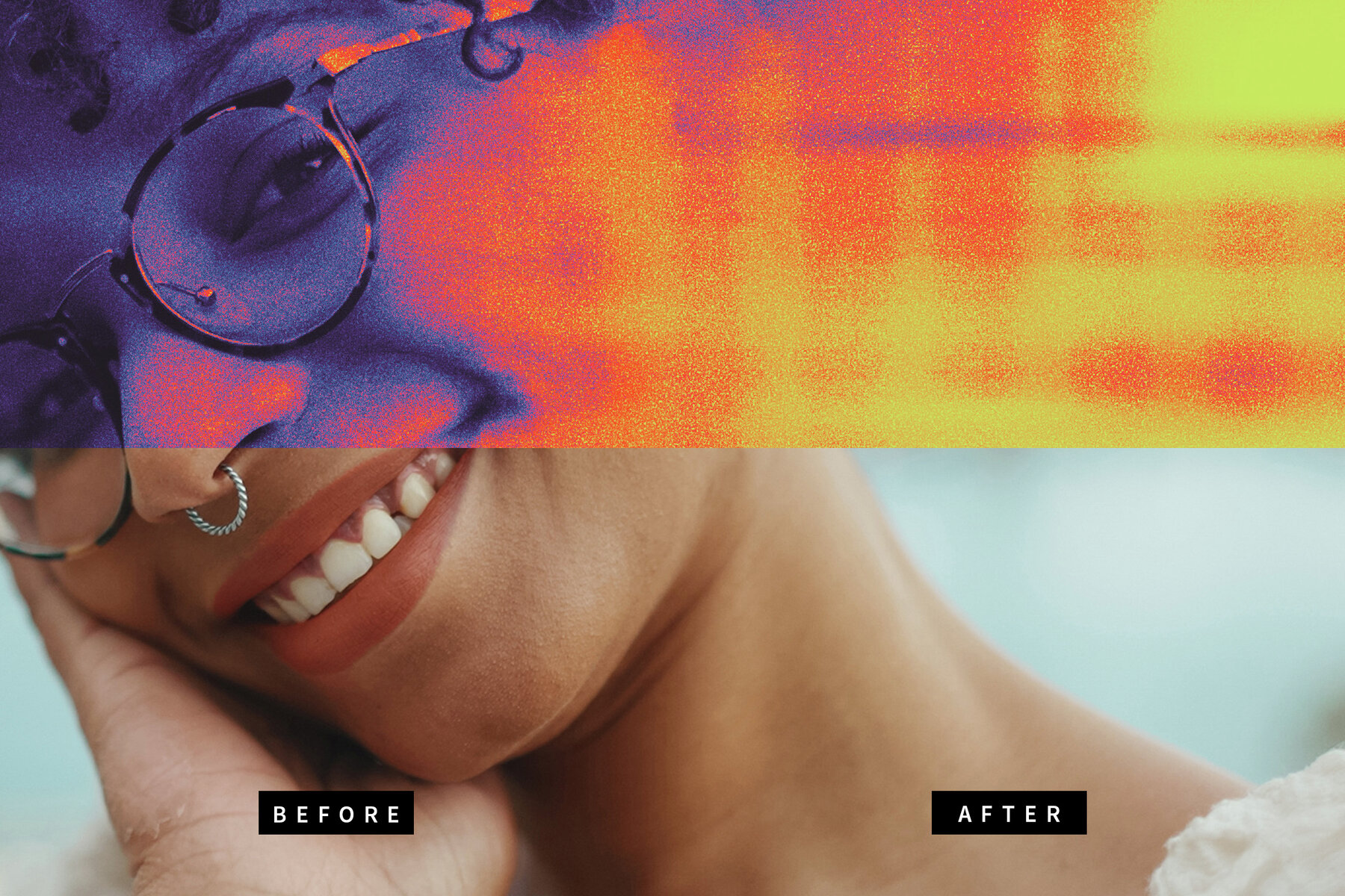 Grunge Blur Image Effect Mockup 7