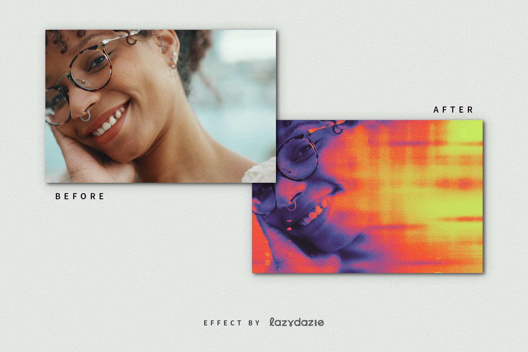 Grunge Blur Image Effect Mockup 8