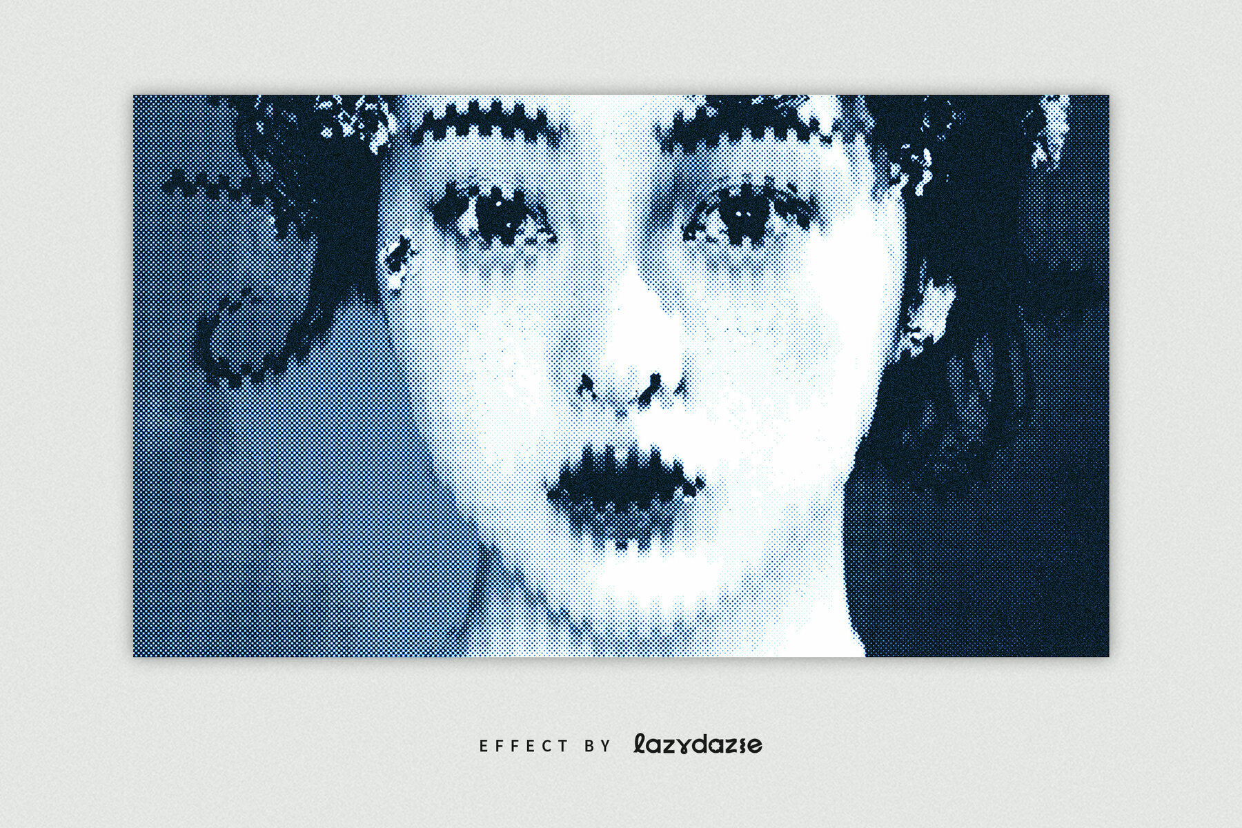 Halftone Shift Image Effect Mockup 2