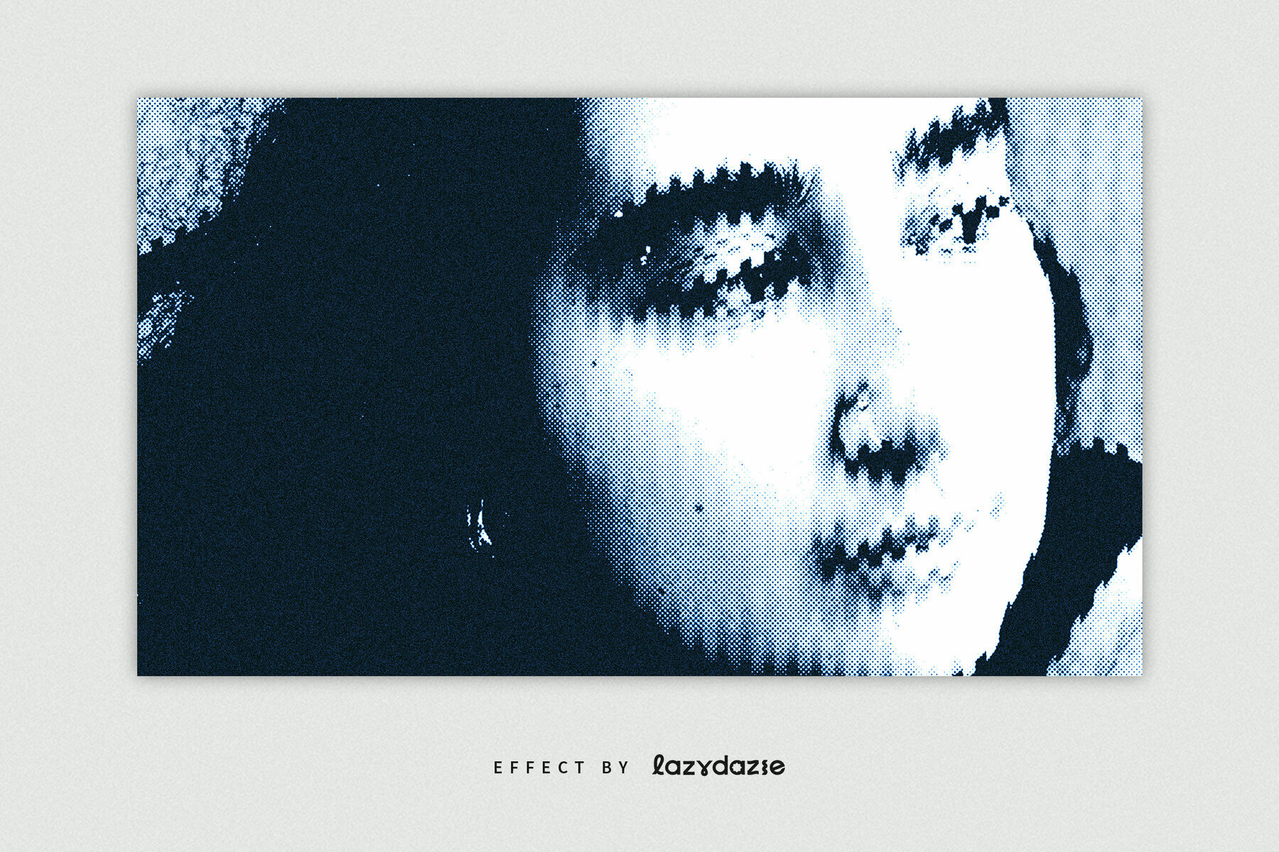 Halftone Shift Image Effect Mockup 3