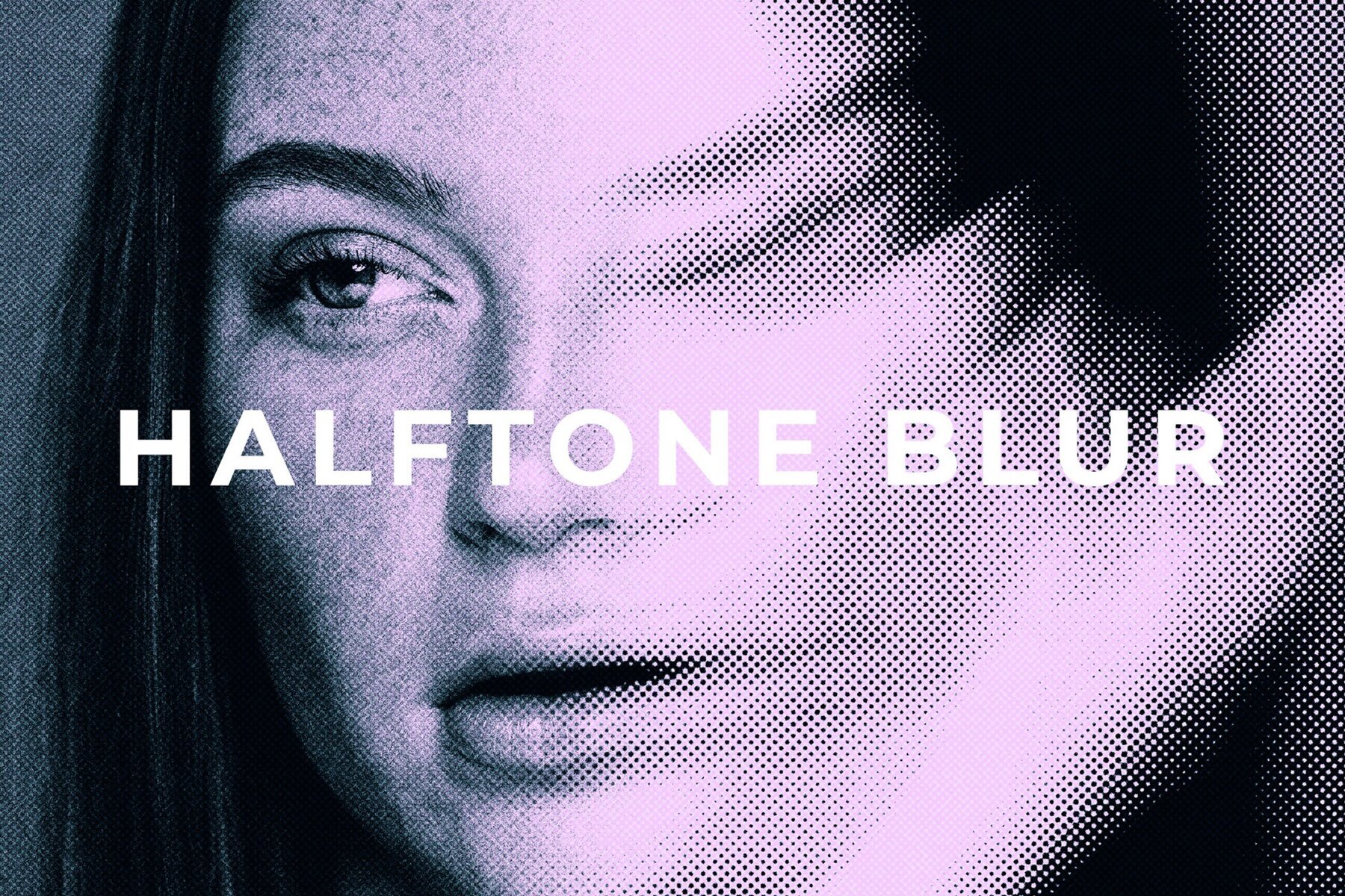 Halftone Blur Image Effect Mockup 1