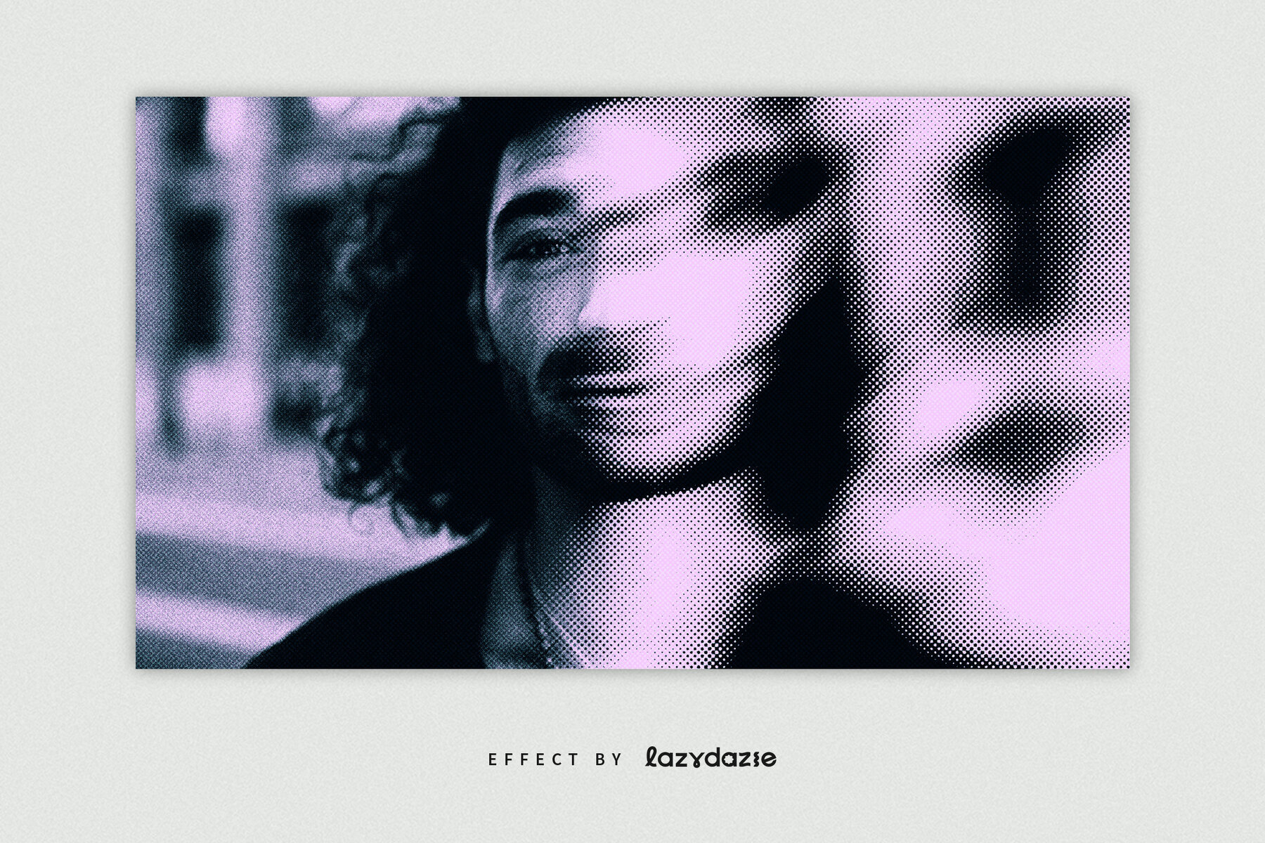 Halftone Blur Image Effect Mockup 2