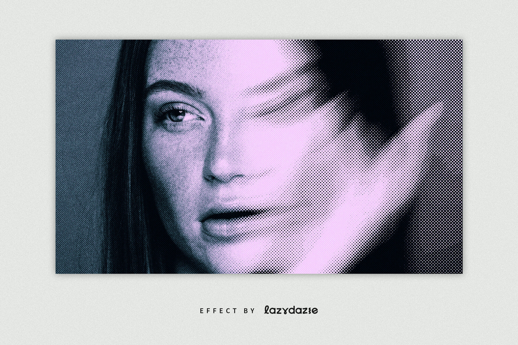 Halftone Blur Image Effect Mockup 3