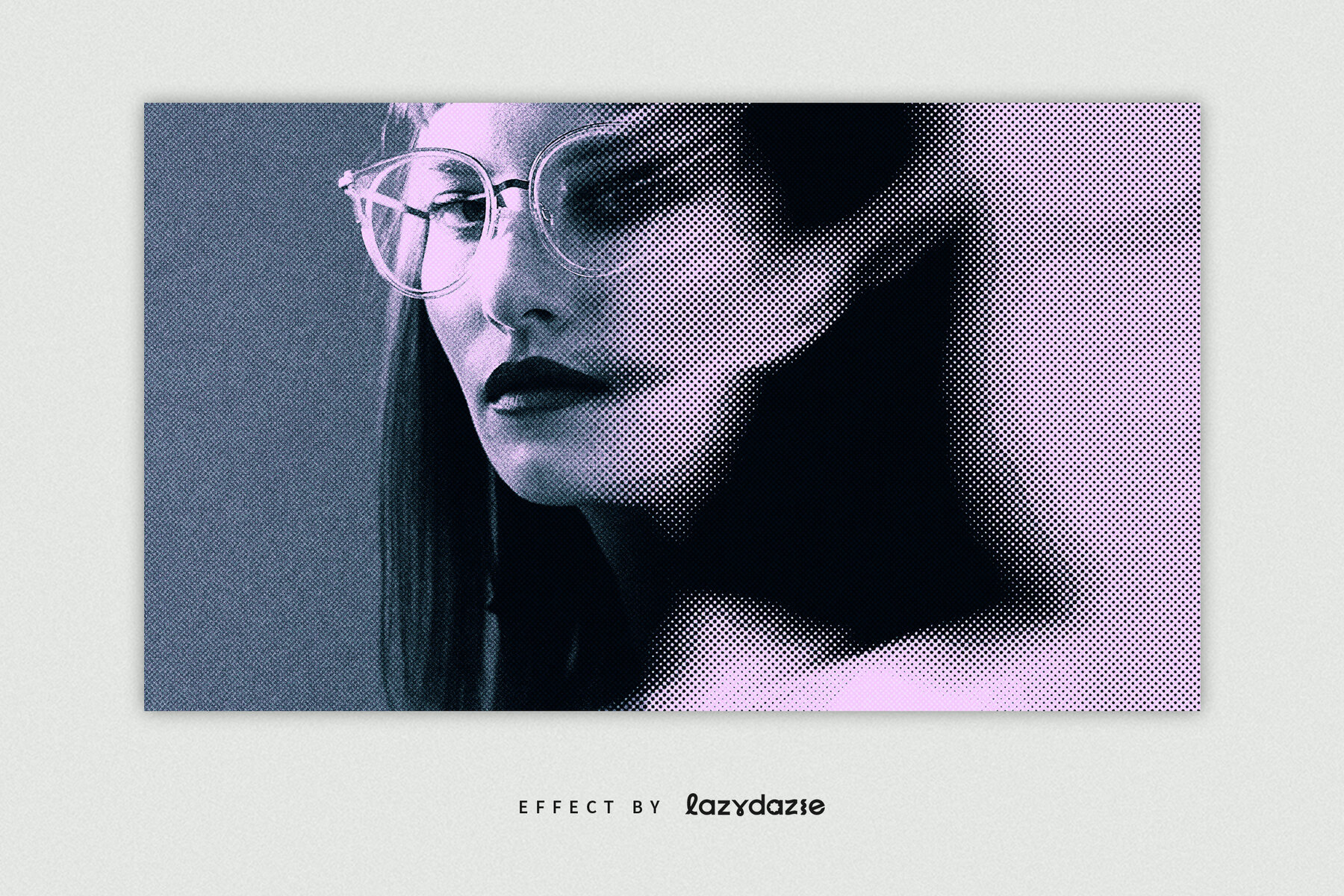 Halftone Blur Image Effect Mockup 4