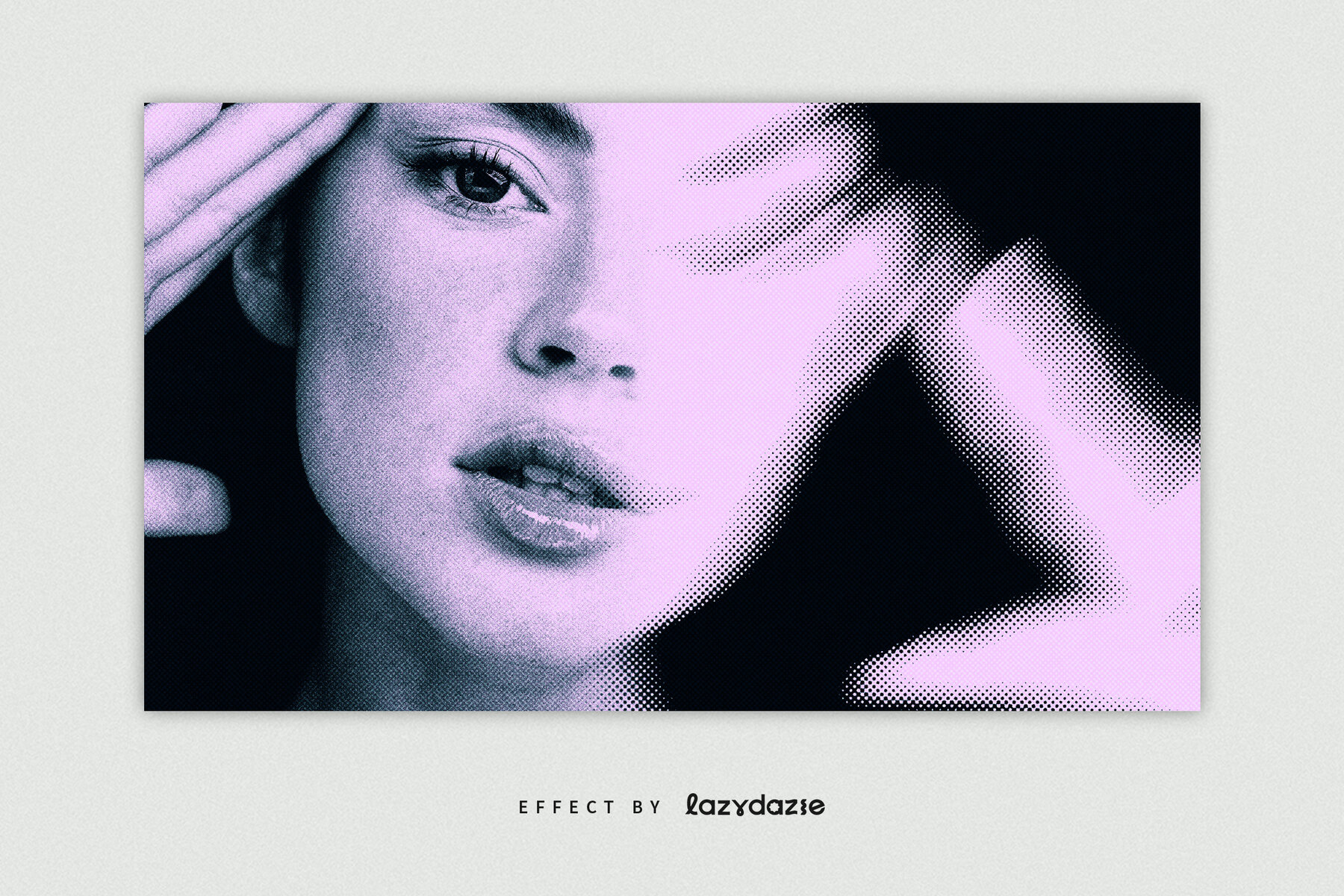 Halftone Blur Image Effect Mockup 5