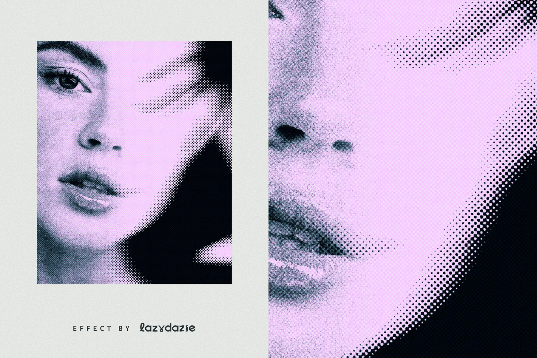 Halftone Blur Image Effect Mockup 6