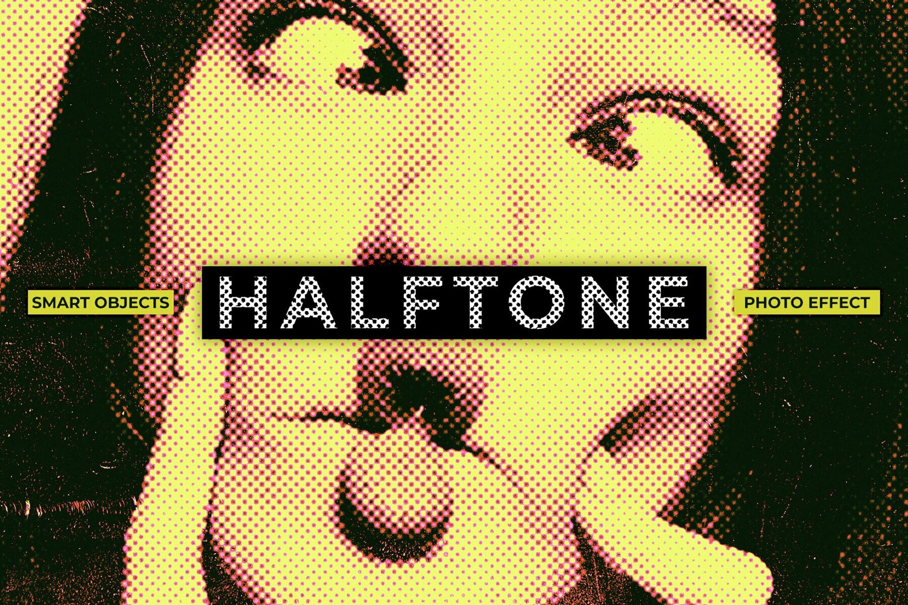 Halftone Image Effect Mockup 1