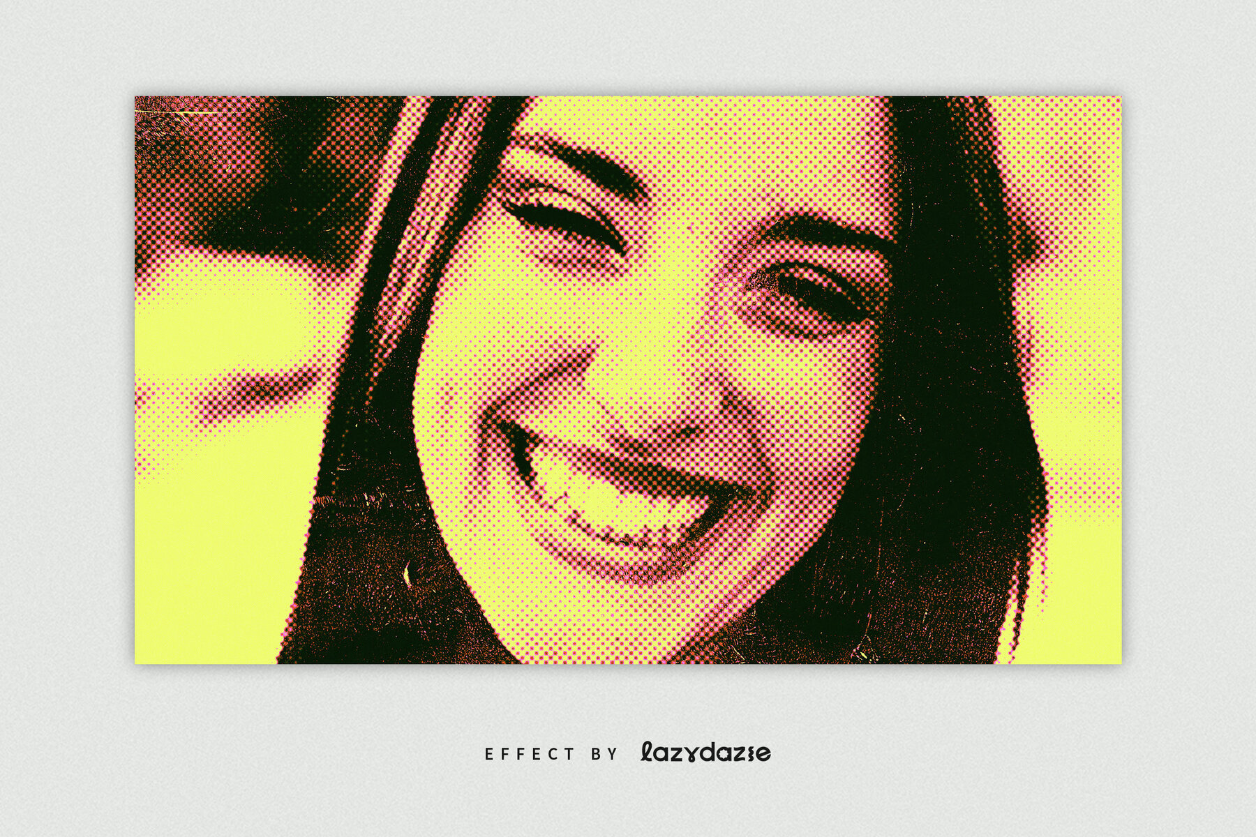 Halftone Image Effect Mockup 2