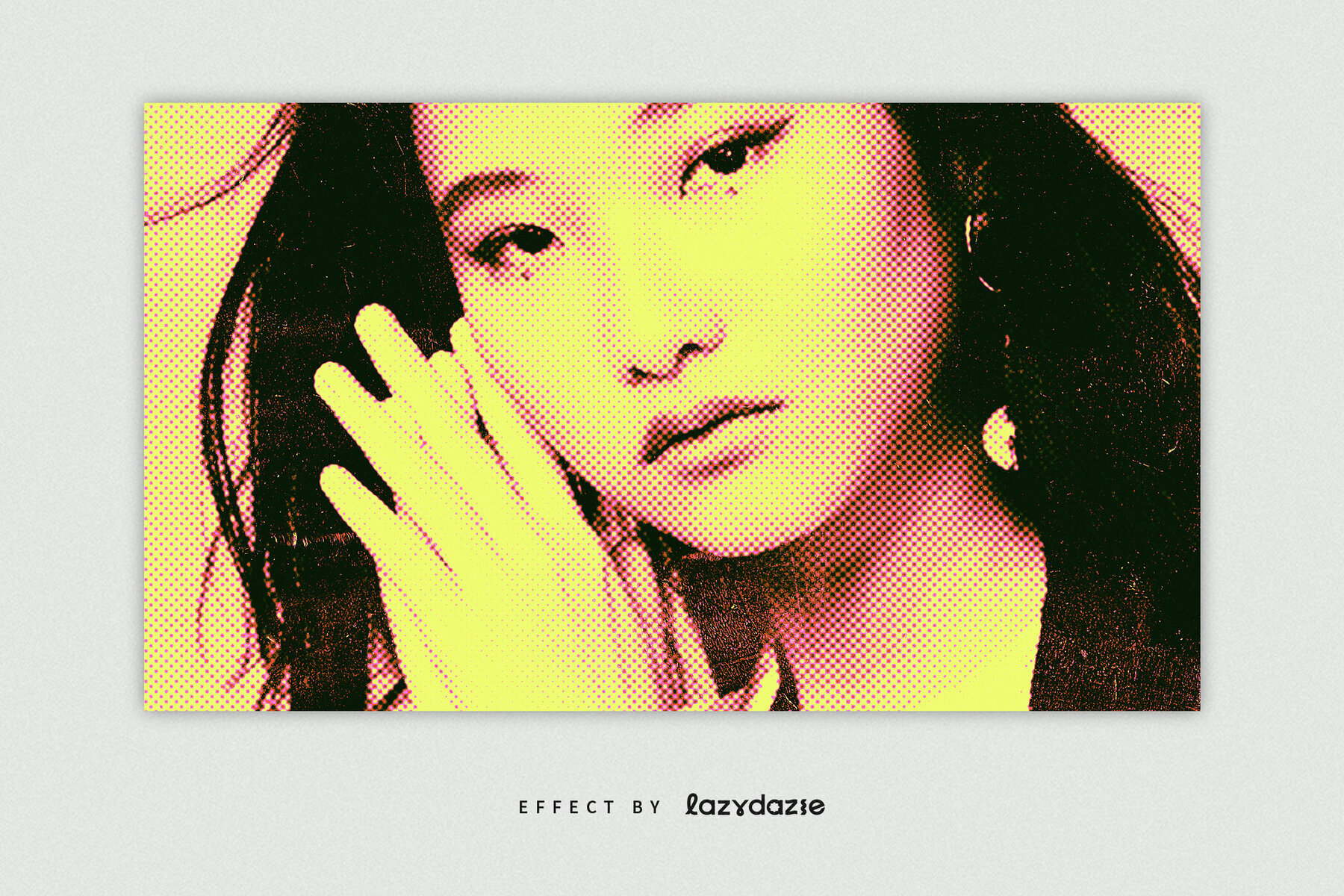 Halftone Image Effect Mockup 3