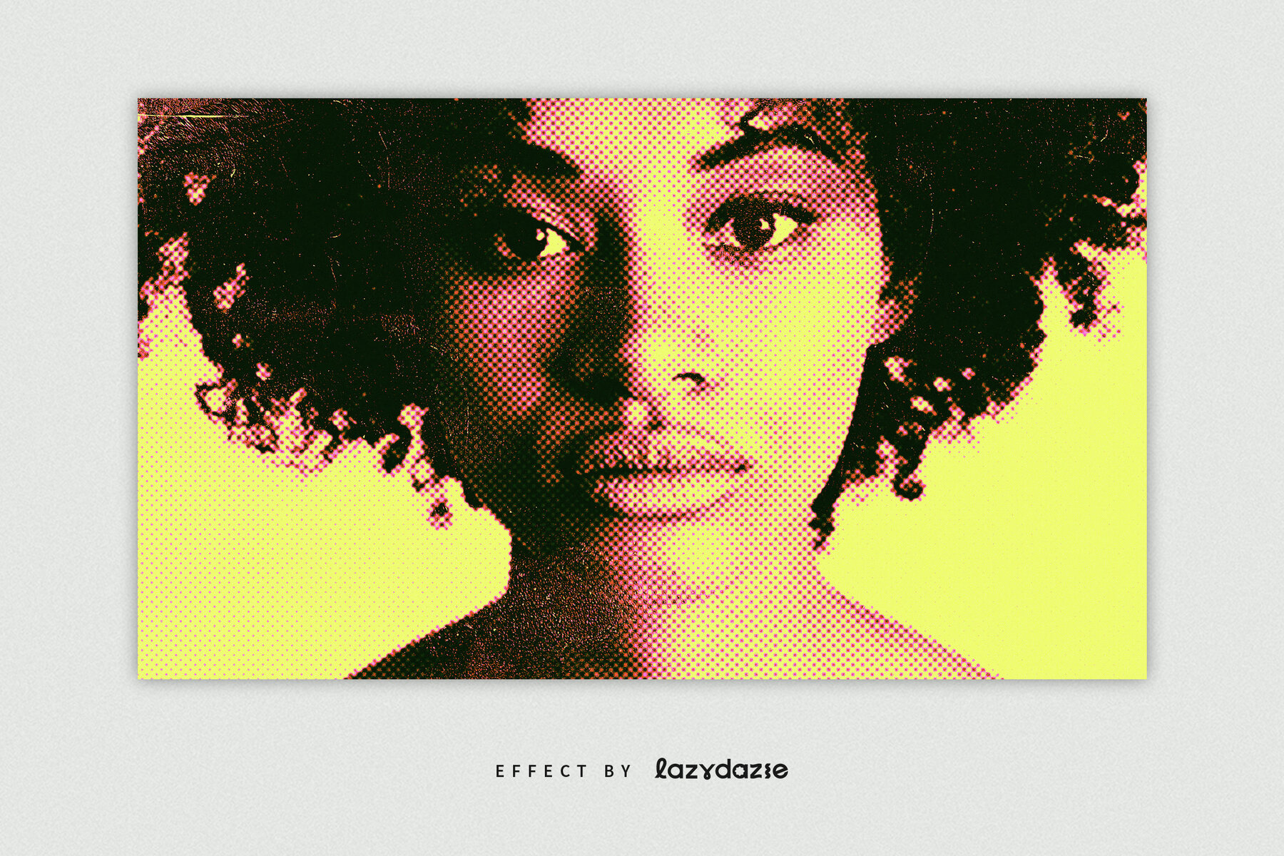 Halftone Image Effect Mockup 4