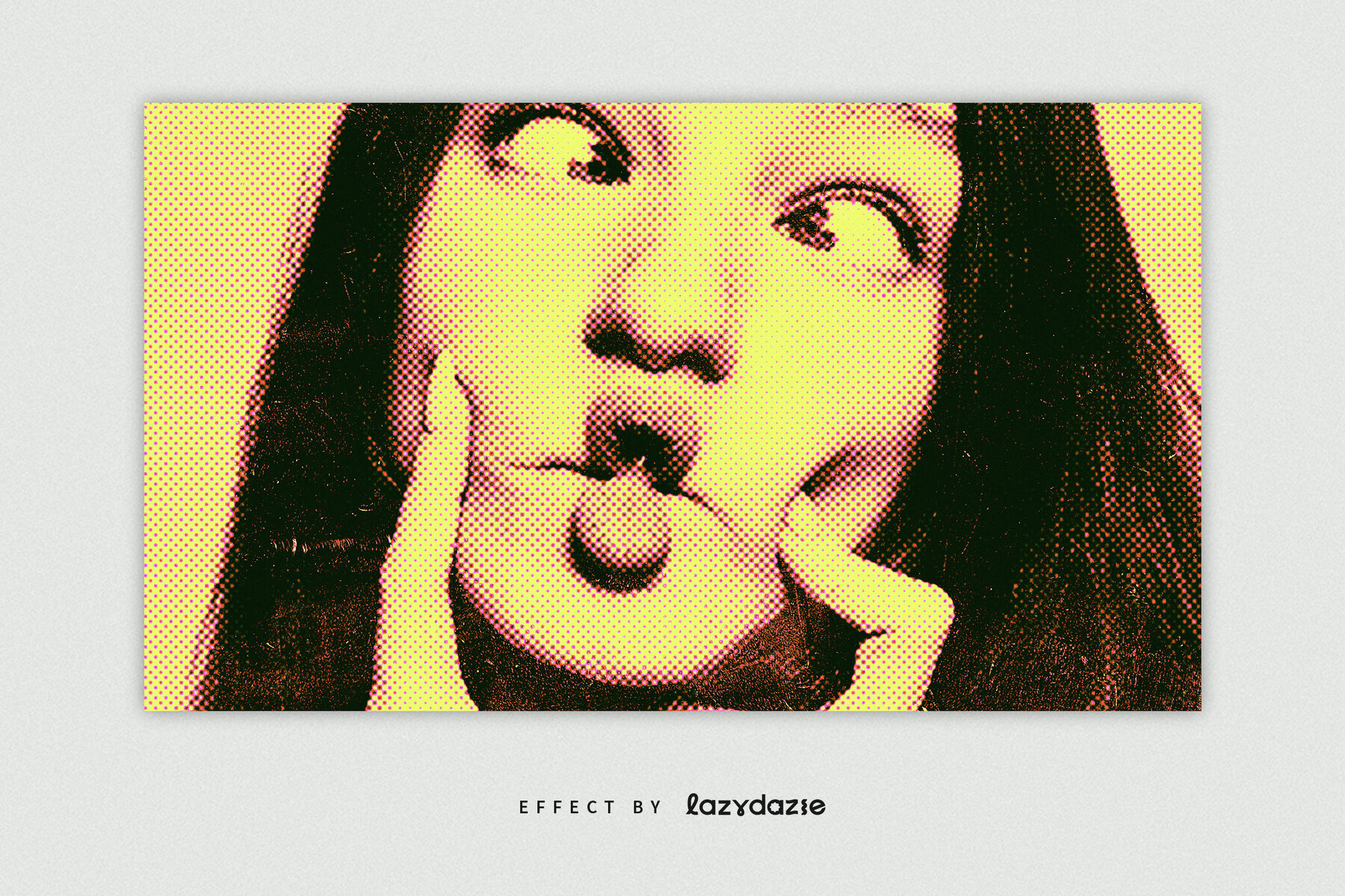 Halftone Image Effect Mockup 5