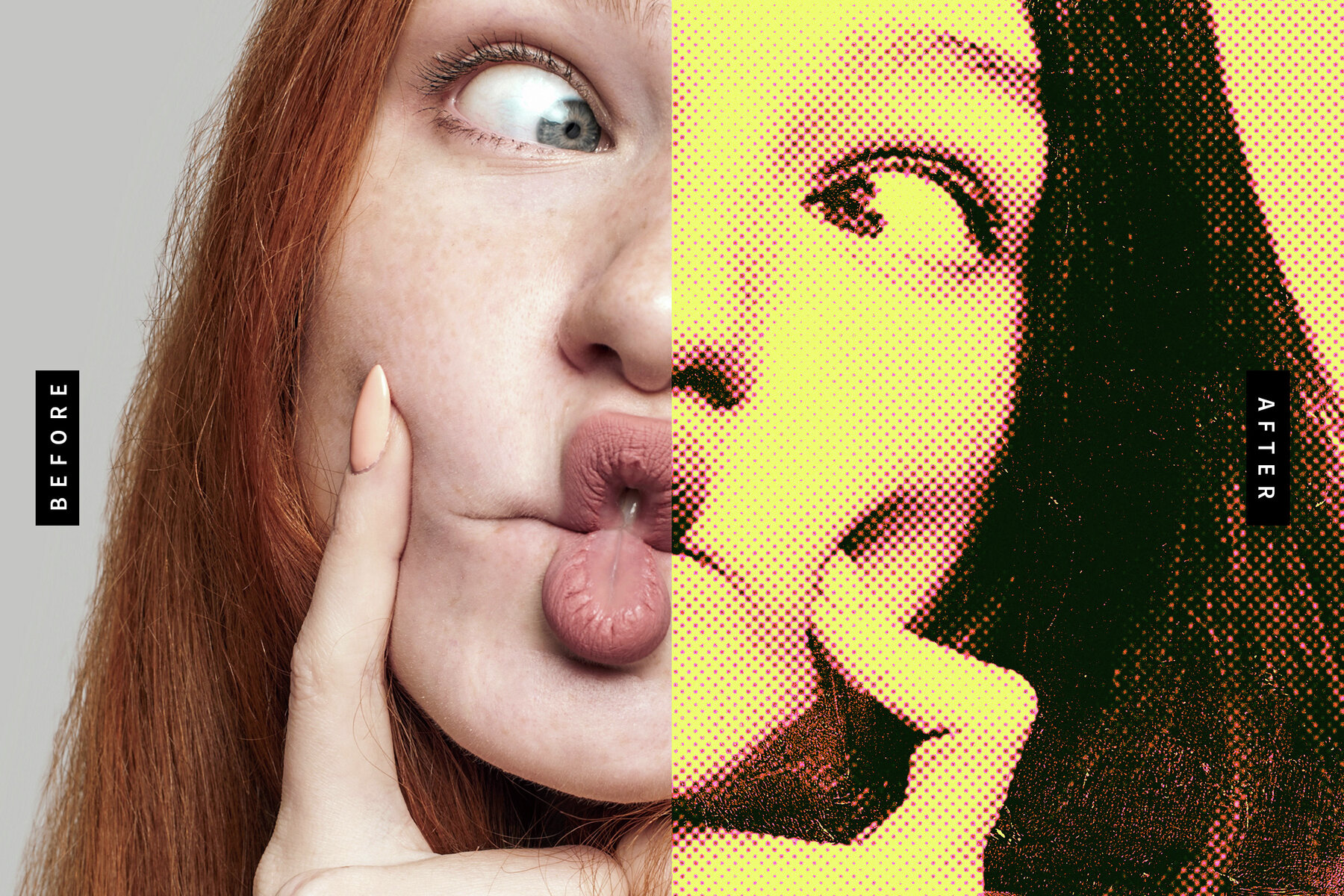 Halftone Image Effect Mockup 7