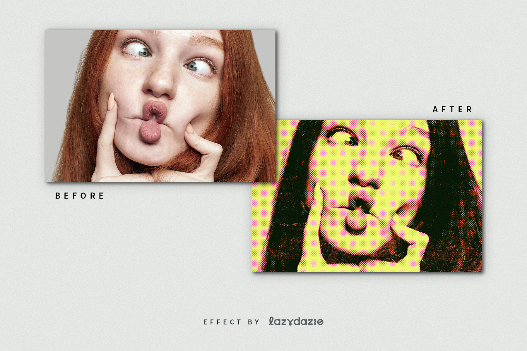 Halftone Image Effect Mockup 8