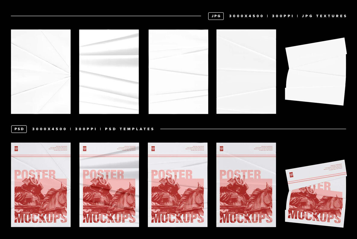 Isolated Retro Poster Mockups 4