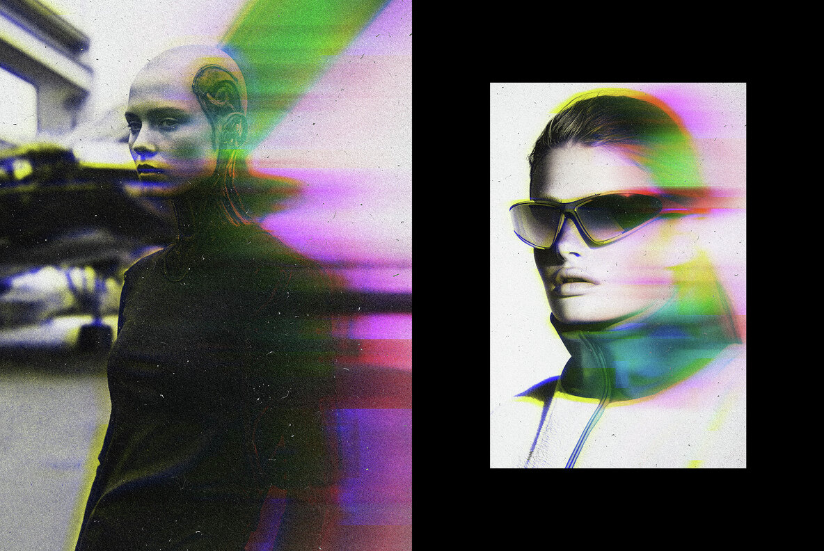 Blur Glitch Photo Effect 6