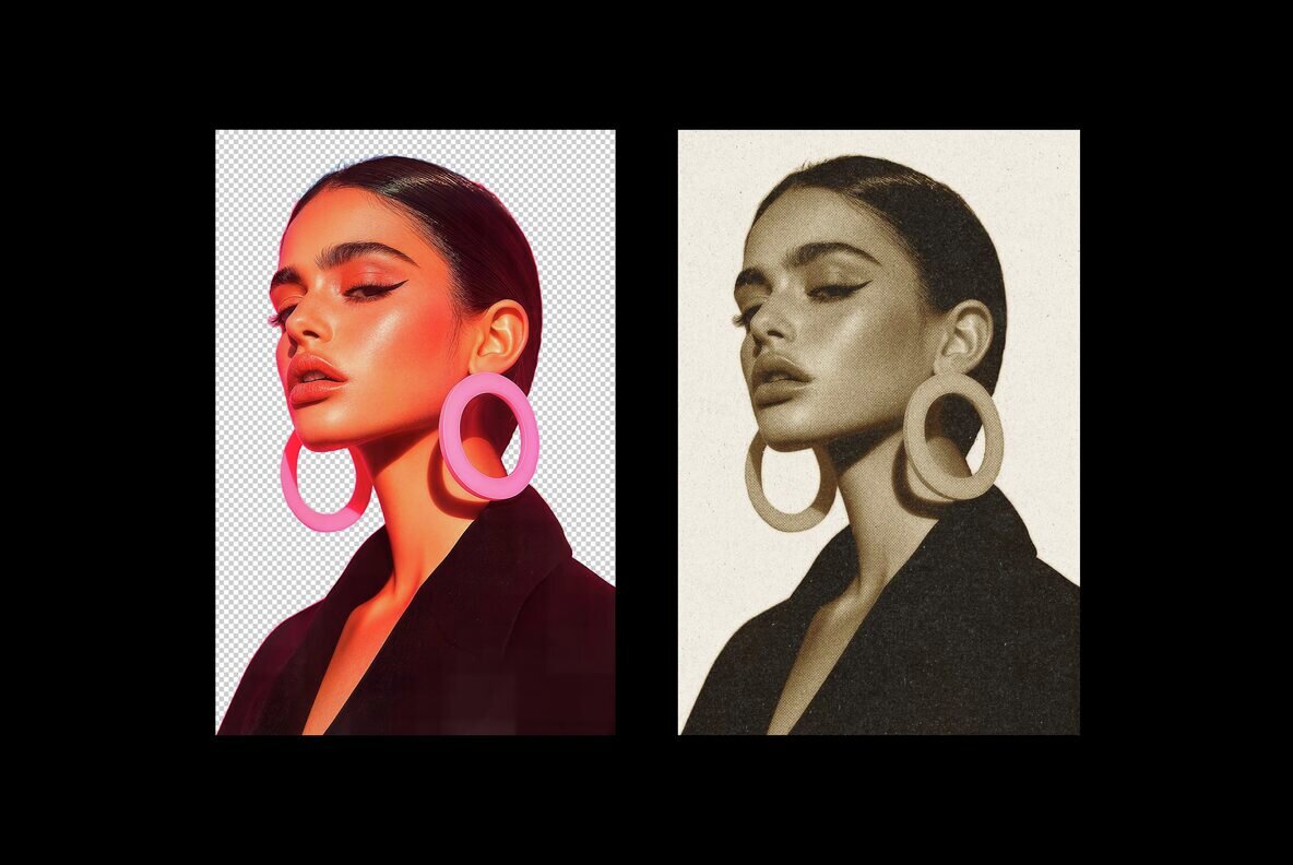 Retro Print Photo Template 4